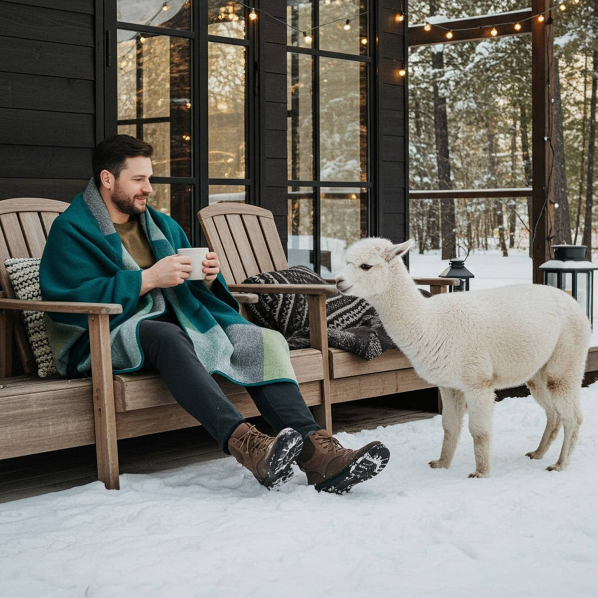 Alpaca Throw Blanket - Alpine