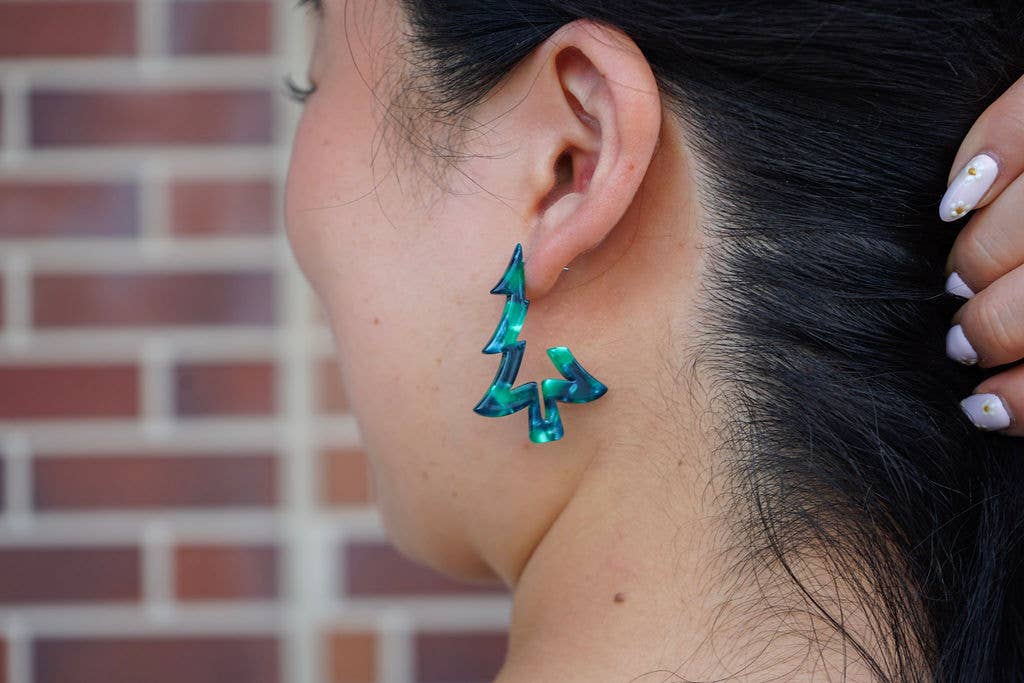 Christmas Tree Hoops