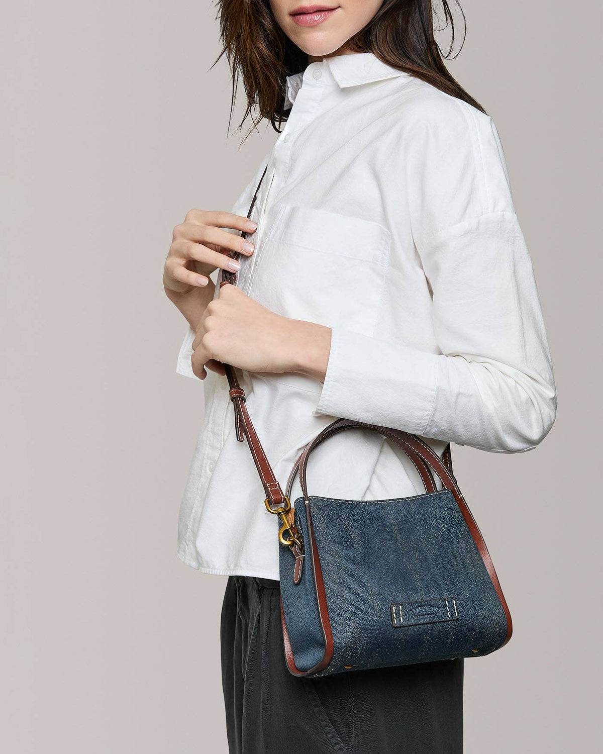 Auburn Mini Crossbody - Sage Leaf Bomber Leather