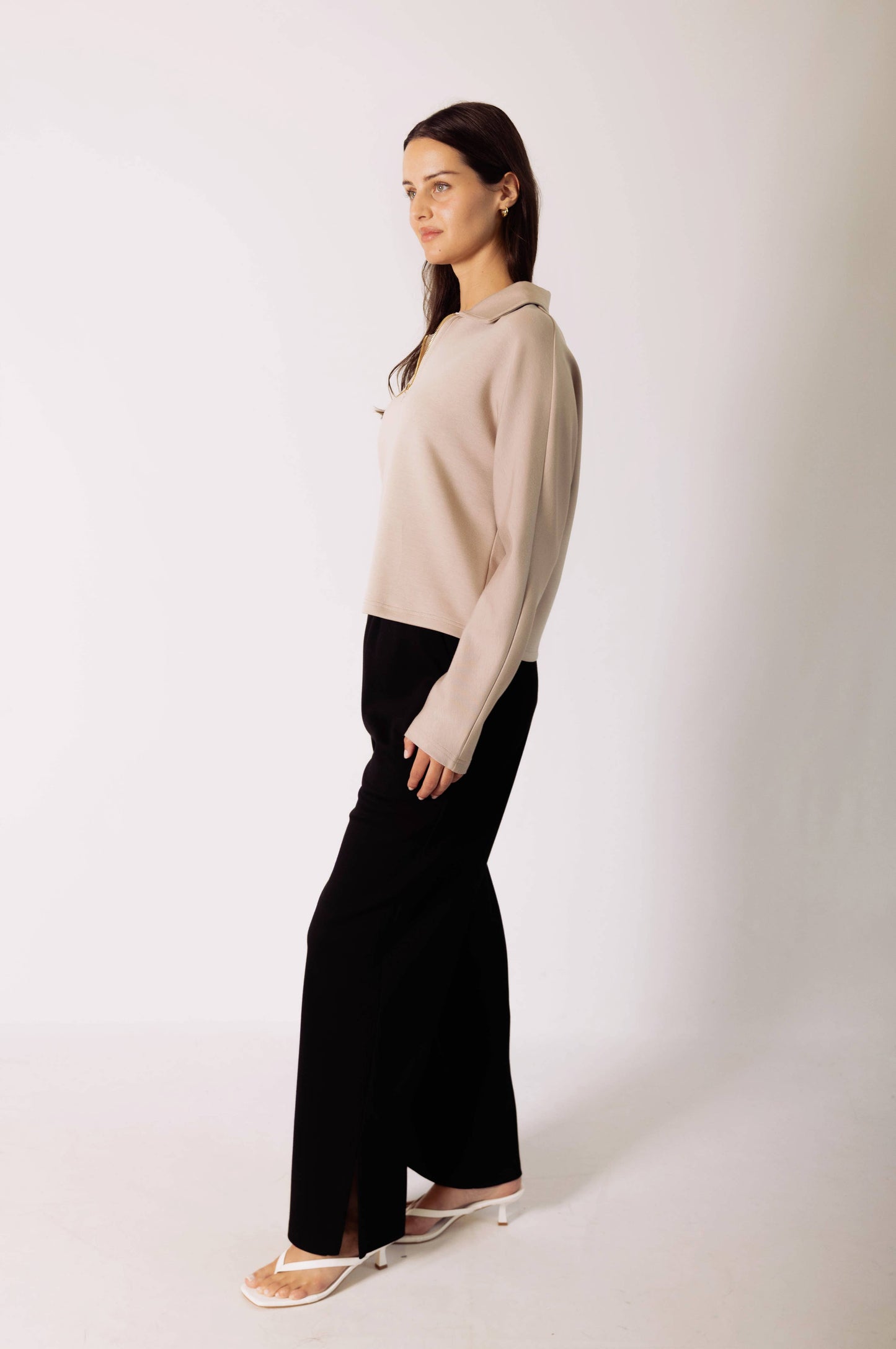 Butter Modal Quarter Zip Top