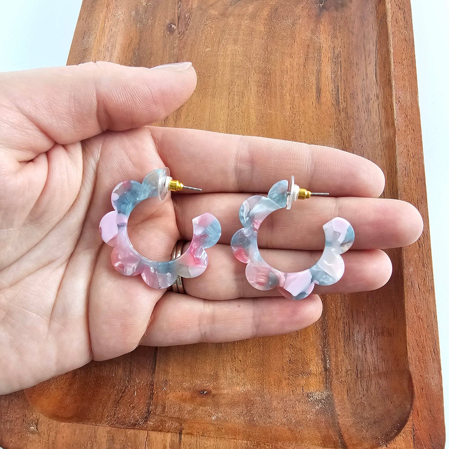 Flora Hoops - Secret Garden // Jewelry, Earrings, Flower