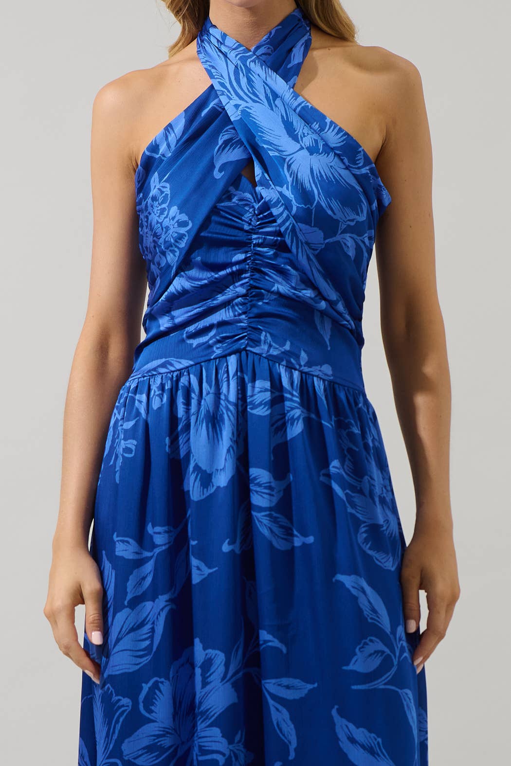 Ciara Floral Halter Maxi Dress