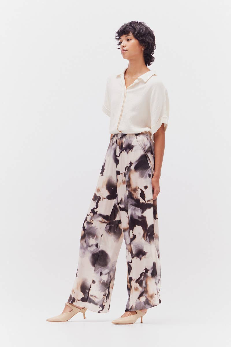 Ink Blot Flowy Tulip Pant