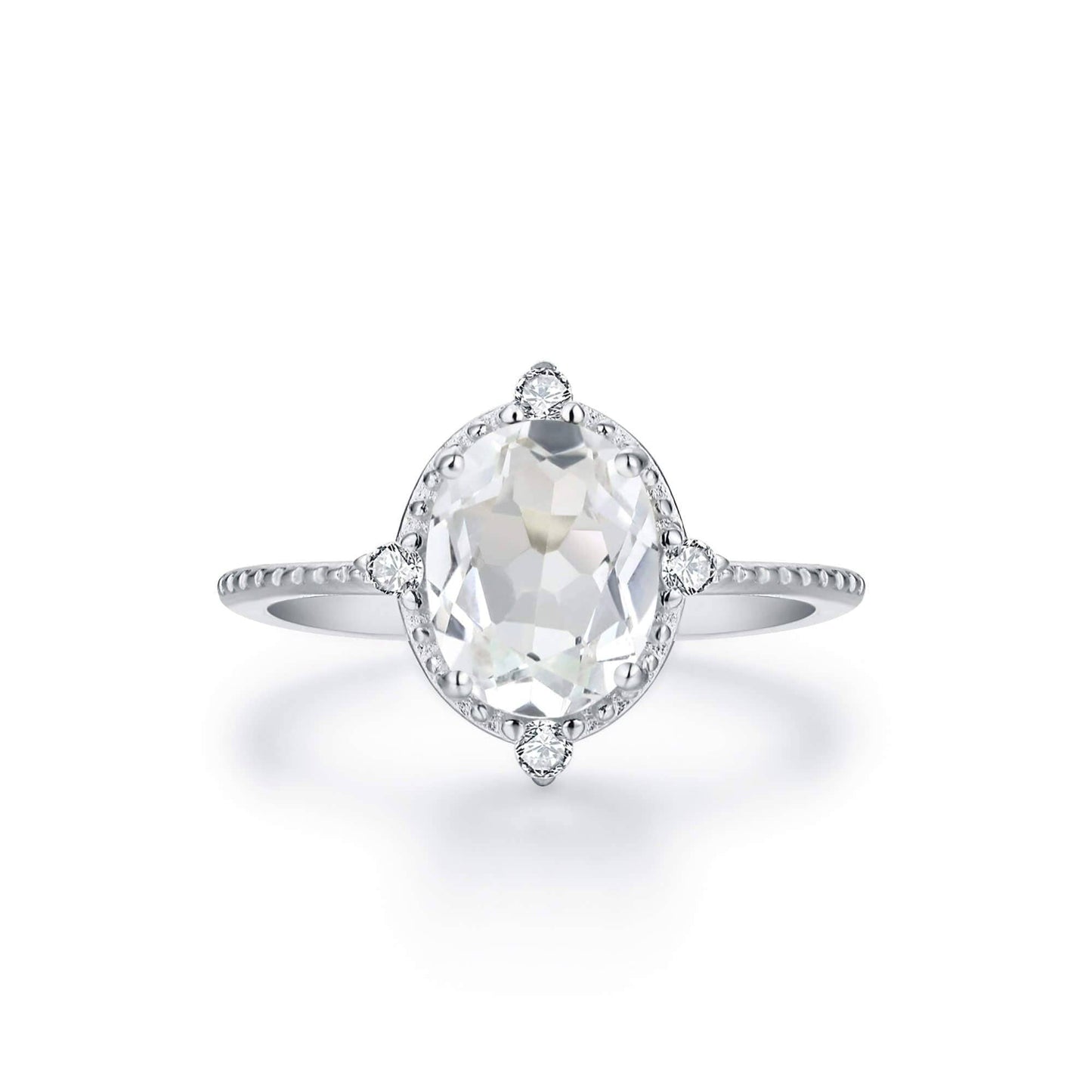 White Topaz Versailles Ring