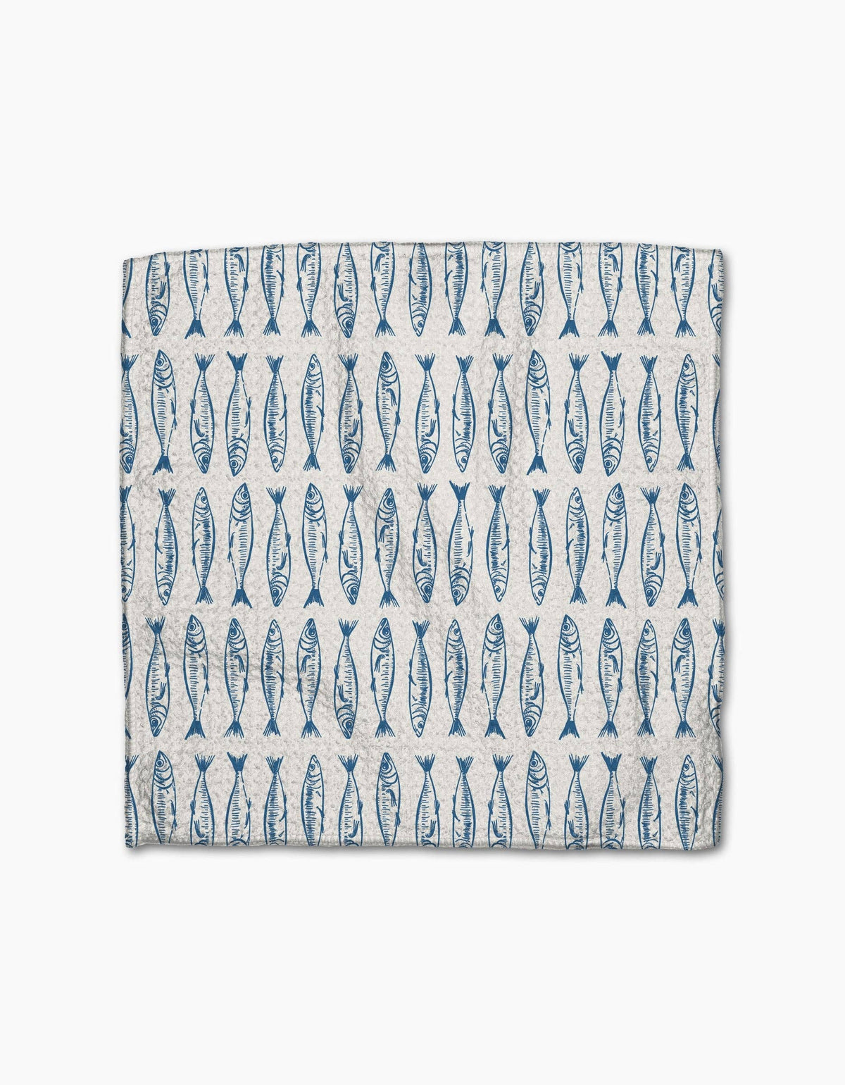 Geometry Sardine Check Blue Dishcloth Set
