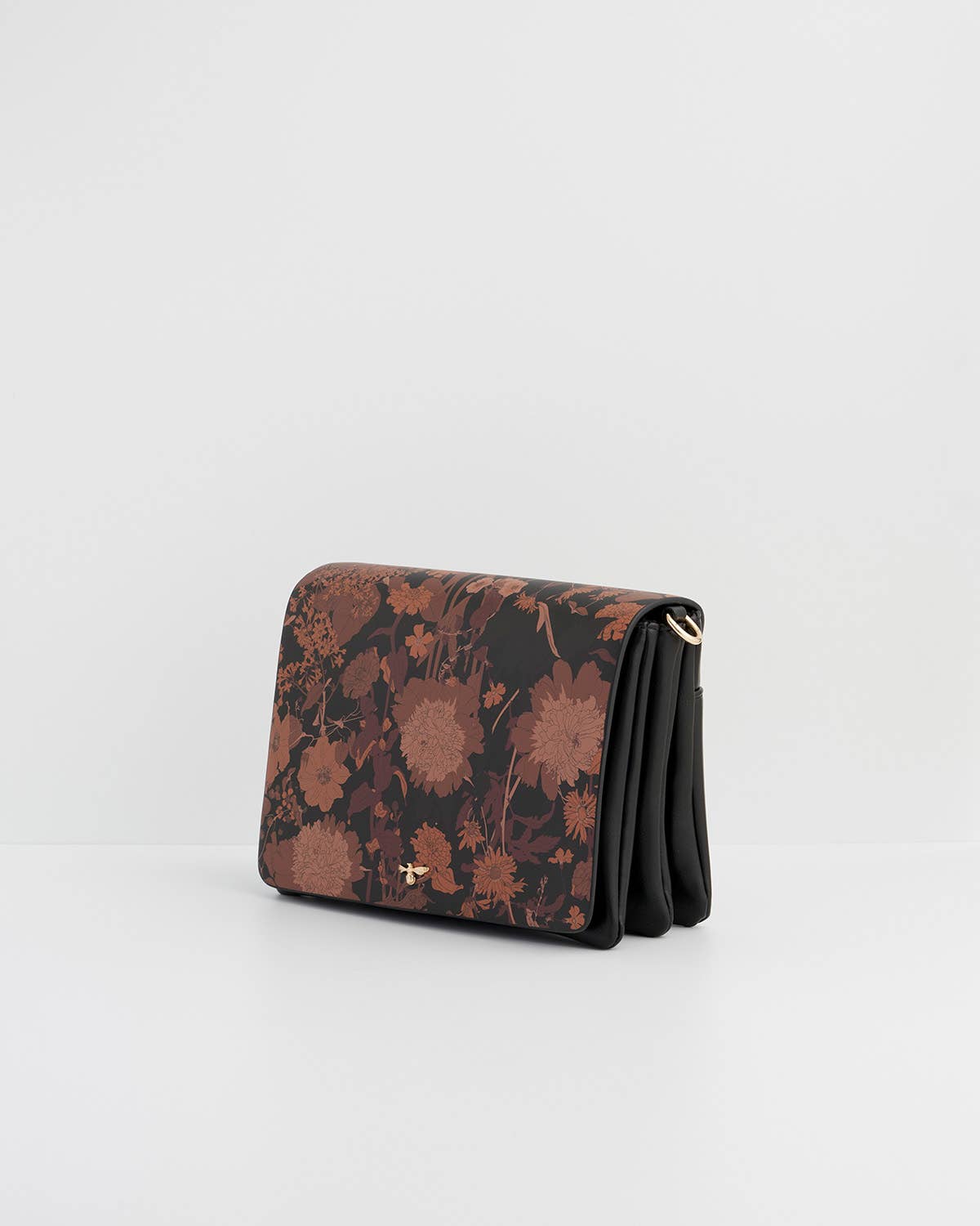Deco Blooms Black Crossbody Purse