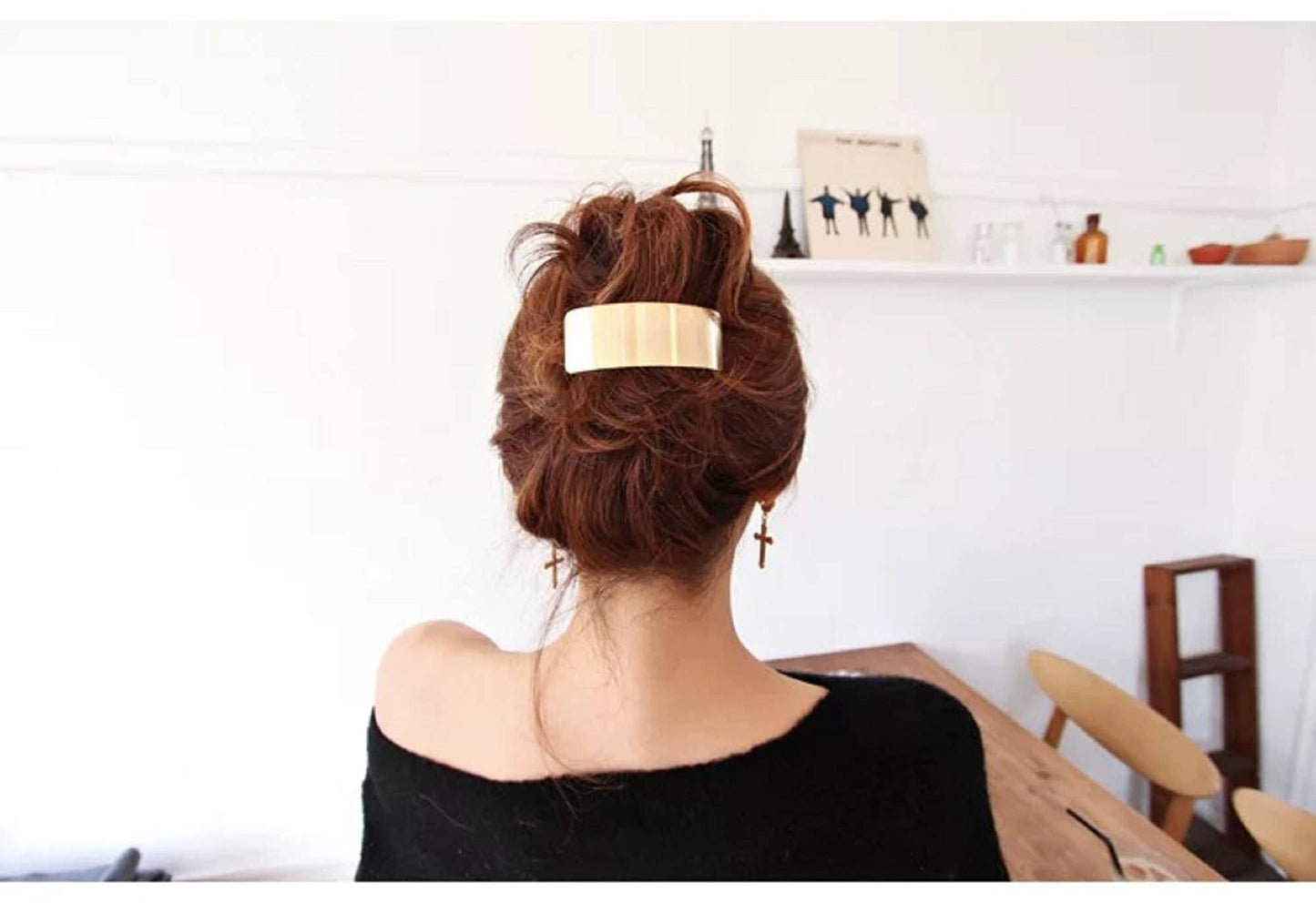 The Renee Metal Hair Clip - Gold / Silver