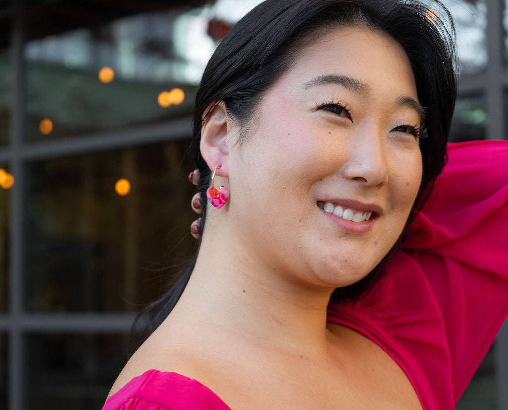 Sweetheart Hoops - Tickled Pink