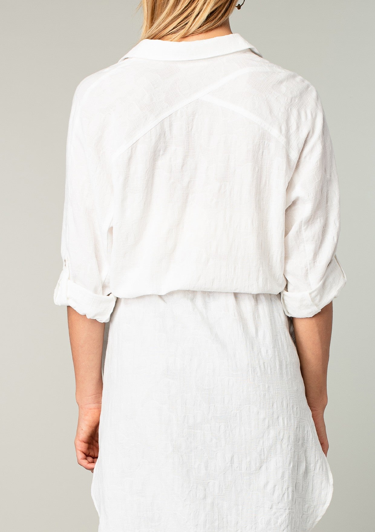 Collared Button Up Belted Tunic