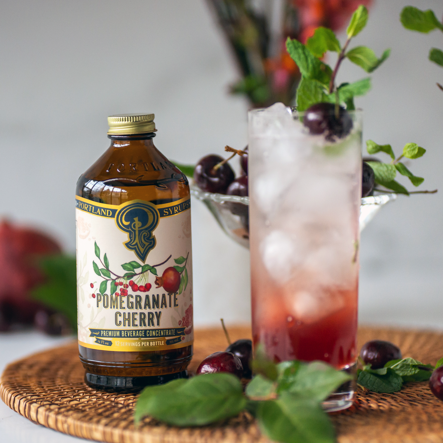 Pomegranate Cherry Syrup - Cocktail / Mocktail Mixer
