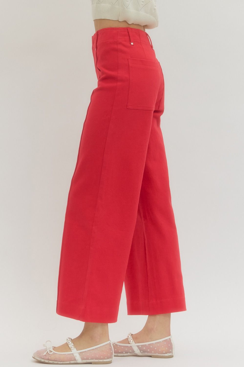 Radiant Red Twill Pant