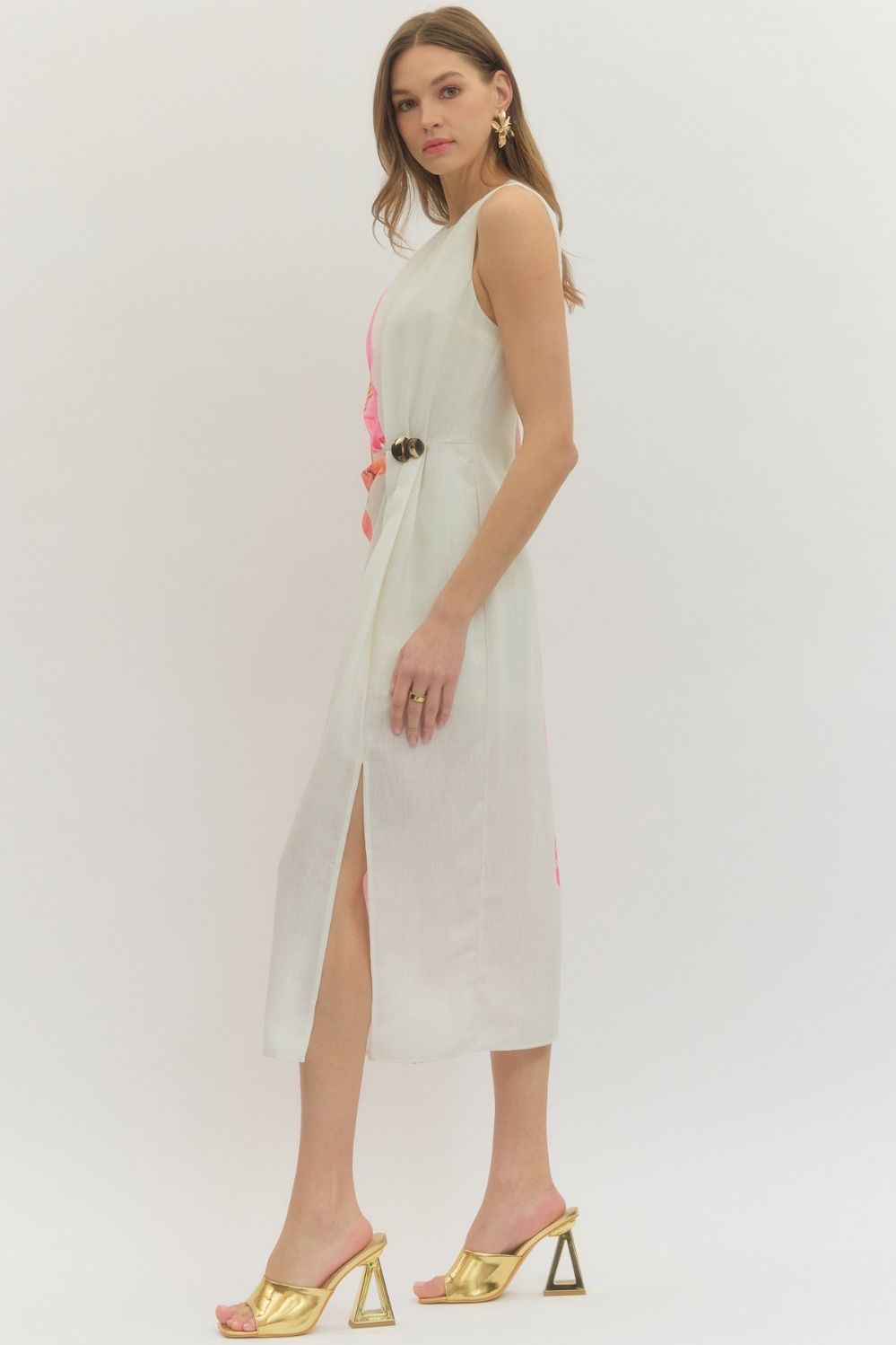 Floral Daze Side Detail Midi Dress