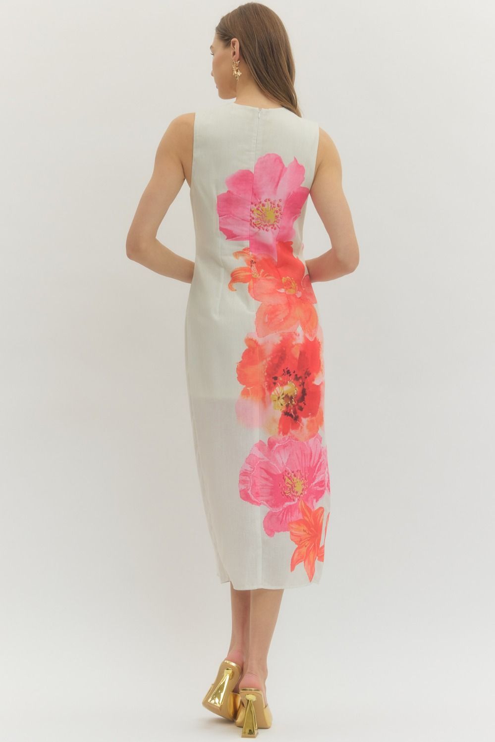 Floral Daze Side Detail Midi Dress