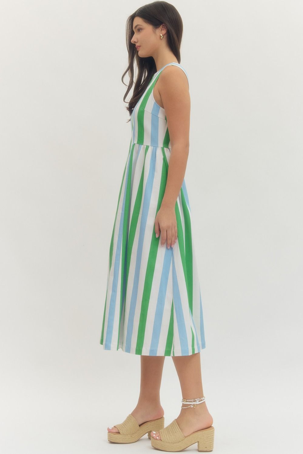 Derby Stripe Midi Dress