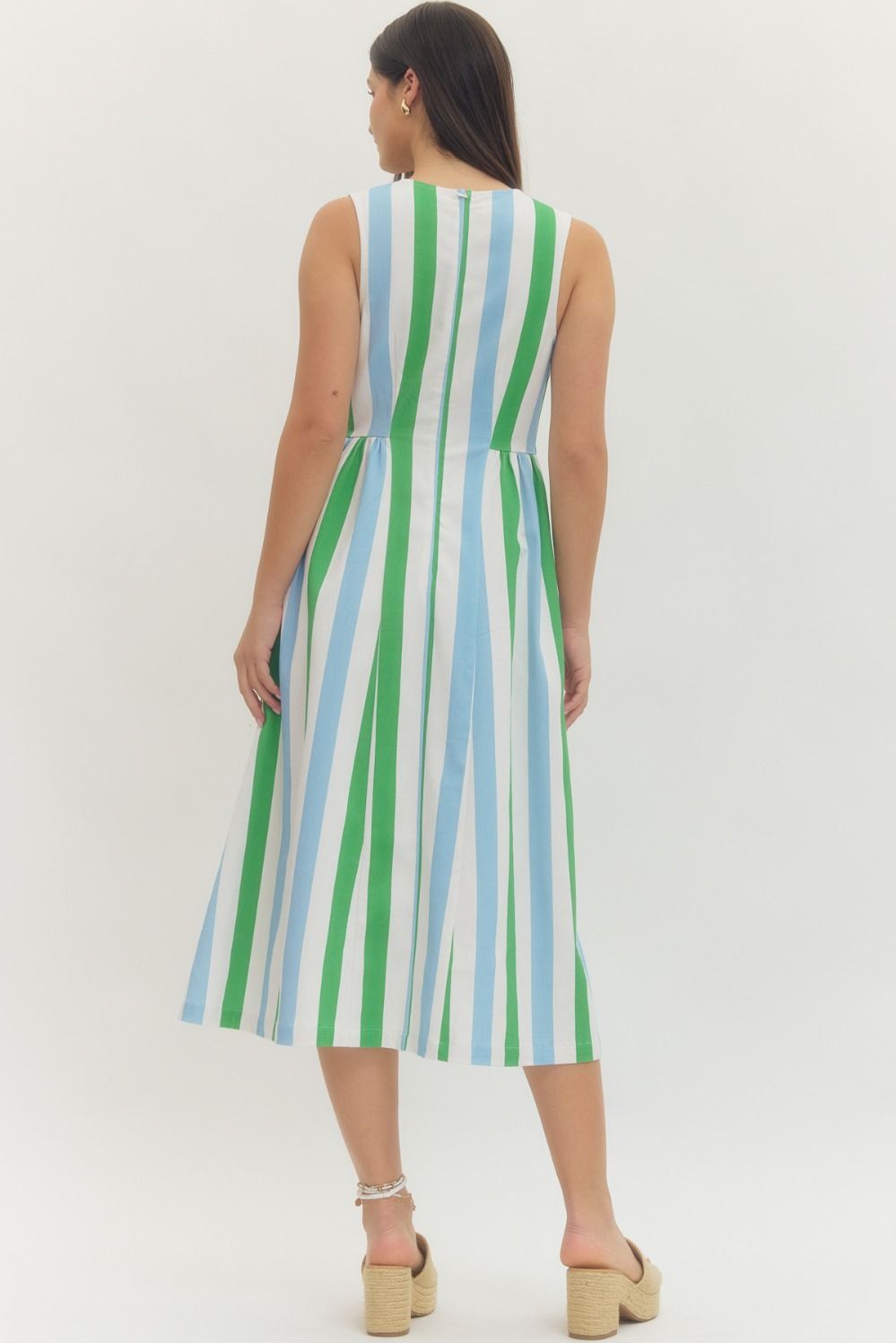 Derby Stripe Midi Dress