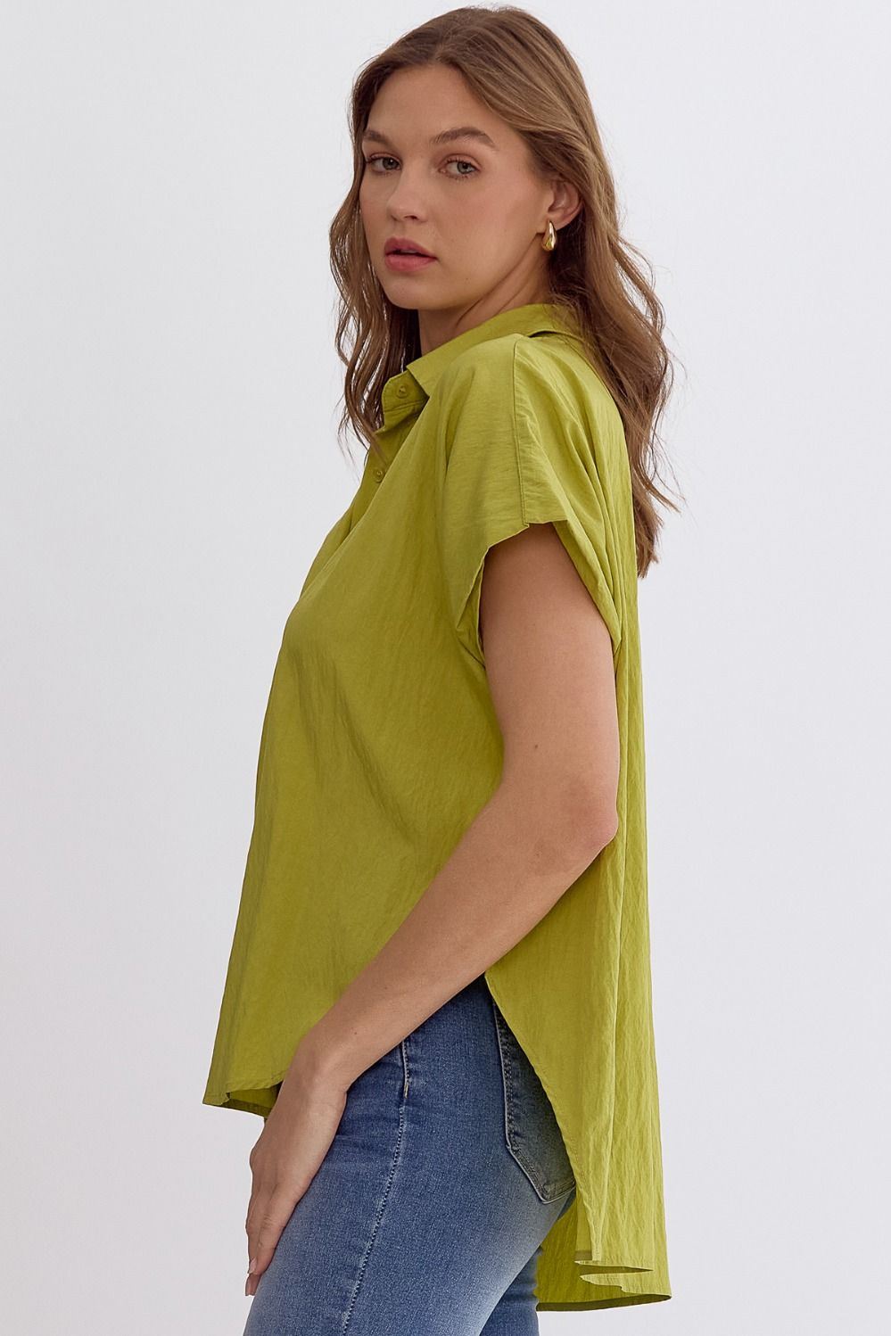 Florence Flowy Top - Chartreuse
