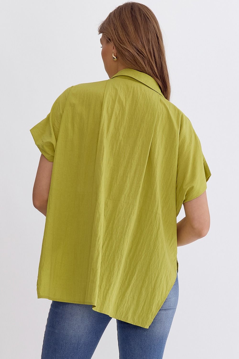 Florence Flowy Top - Chartreuse
