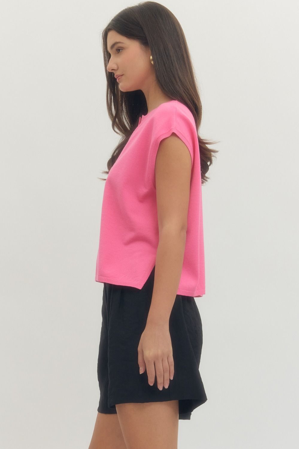 Marianna Relaxed Sleeveless Sweater Knit Top