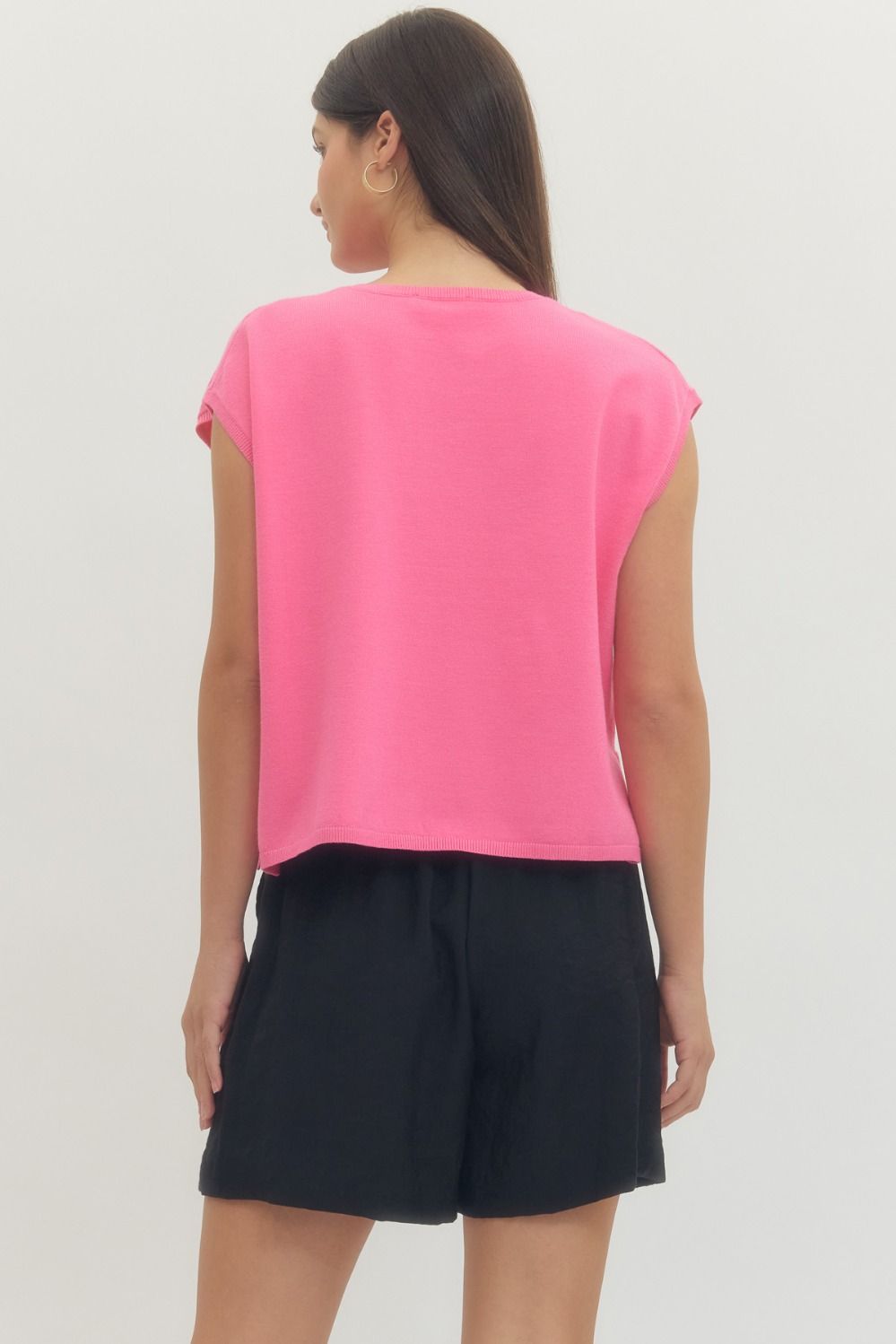 Marianna Relaxed Sleeveless Sweater Knit Top