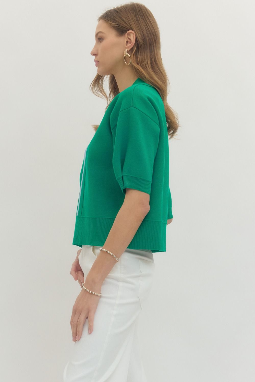 Melissa Collared Knit Top