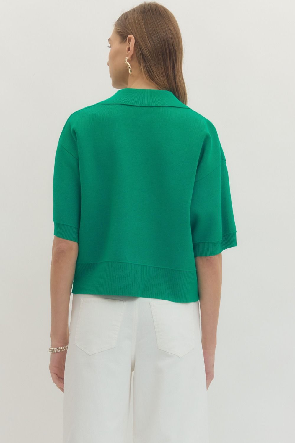 Melissa Collared Knit Top