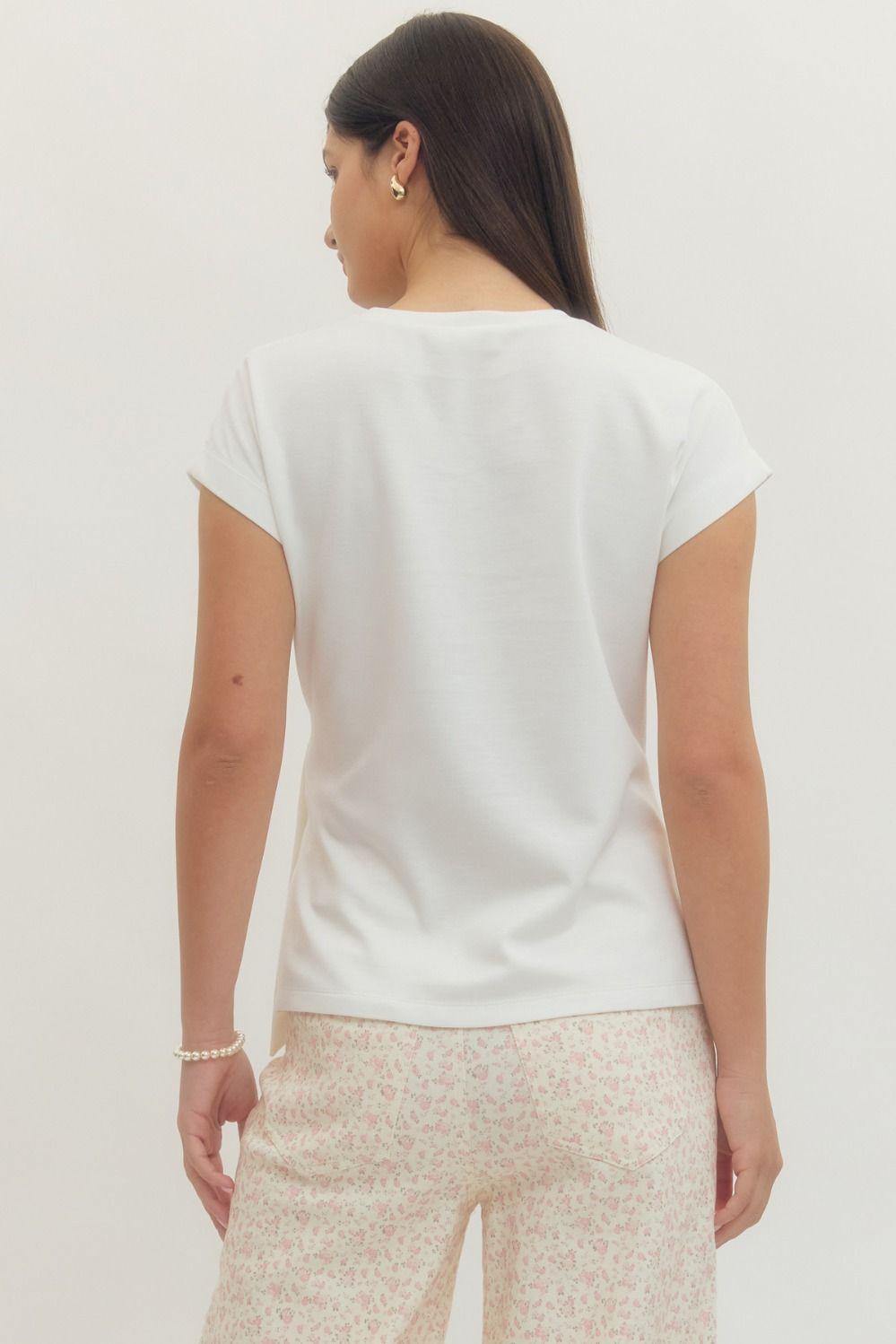 Side Tie Top - Ivory