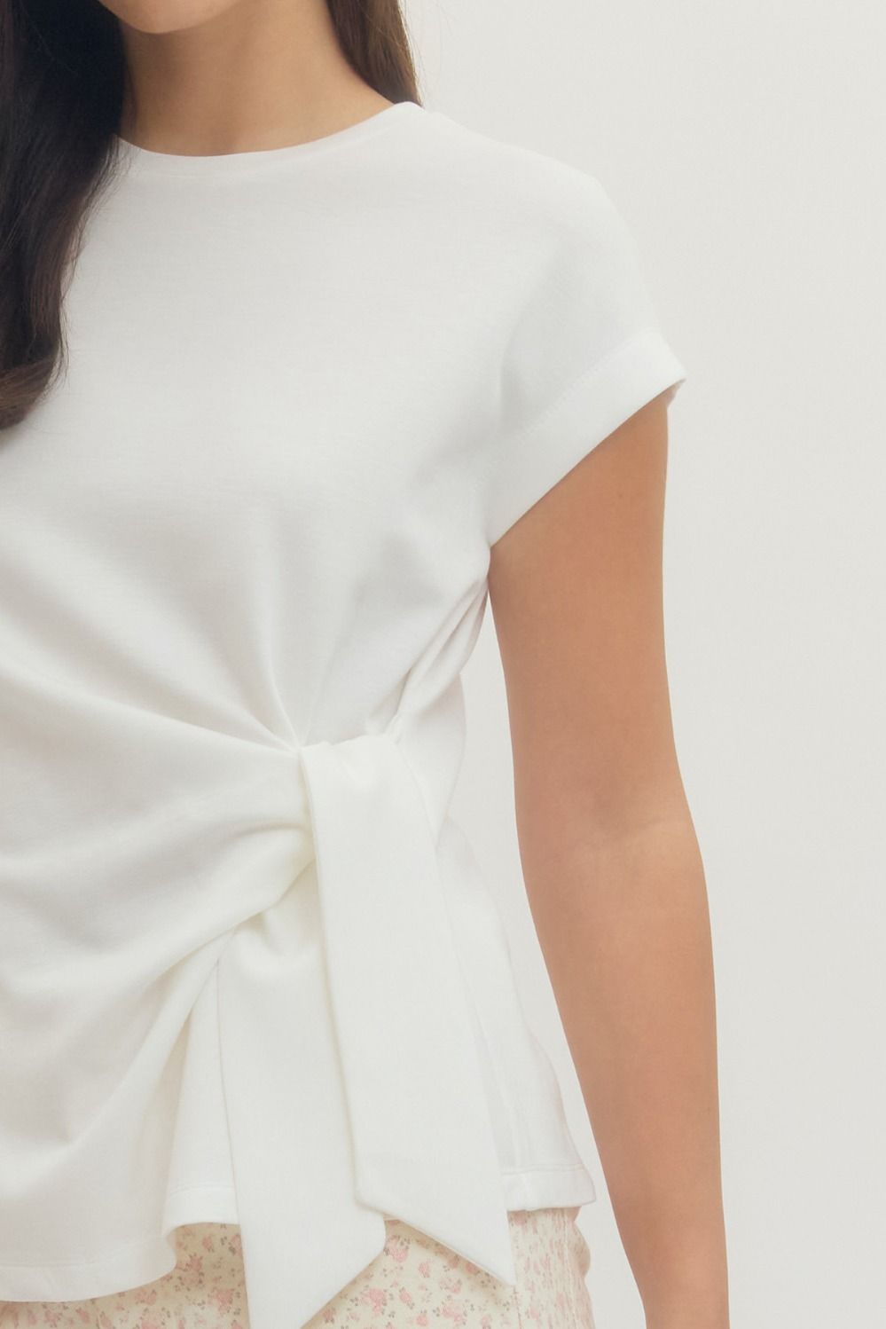 Side Tie Top - Ivory