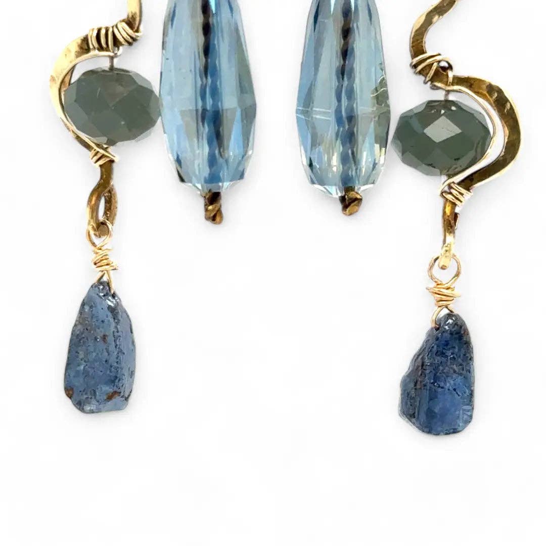Pouring Water Kyanite Earrings