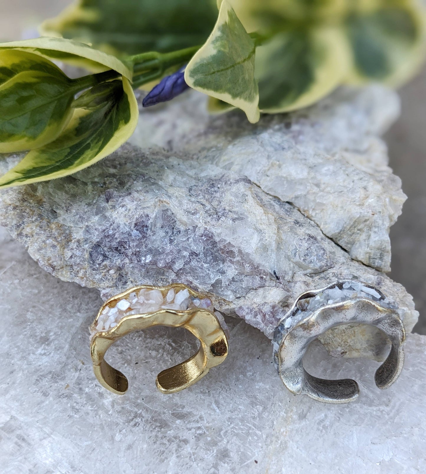 Mother of Pearl Moonstone Ring