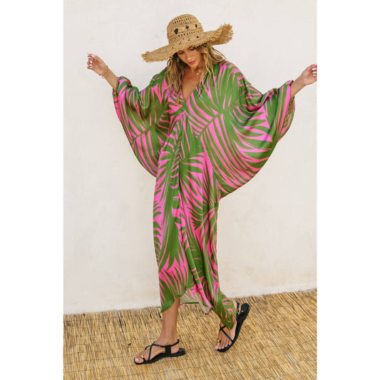 Tropical Adventures Maxi Kaftan Dress