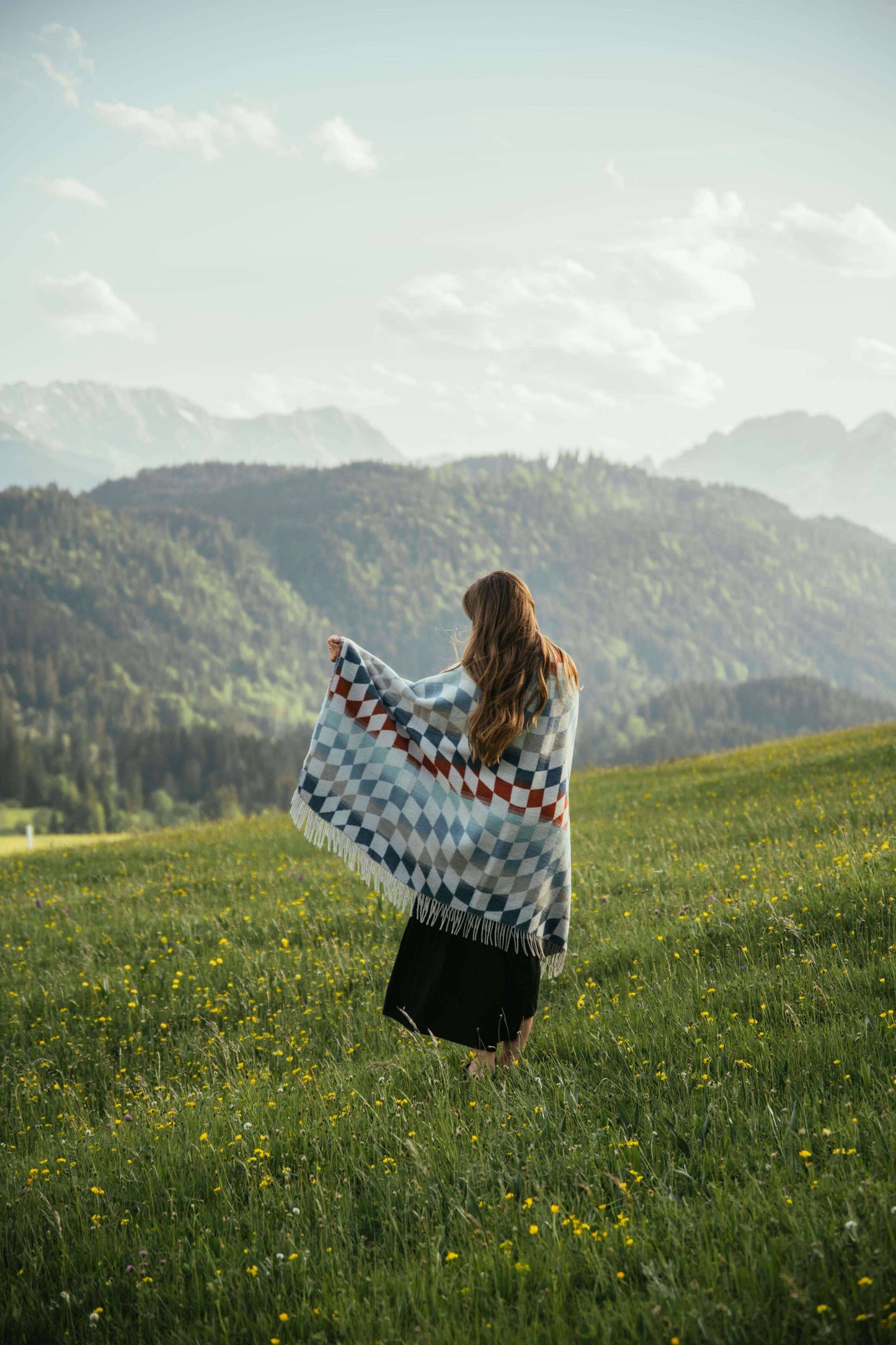 Checkered Oceanside Throw Blanket
