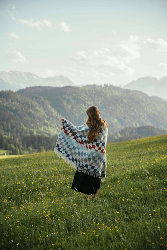 Checkered Oceanside Throw Blanket