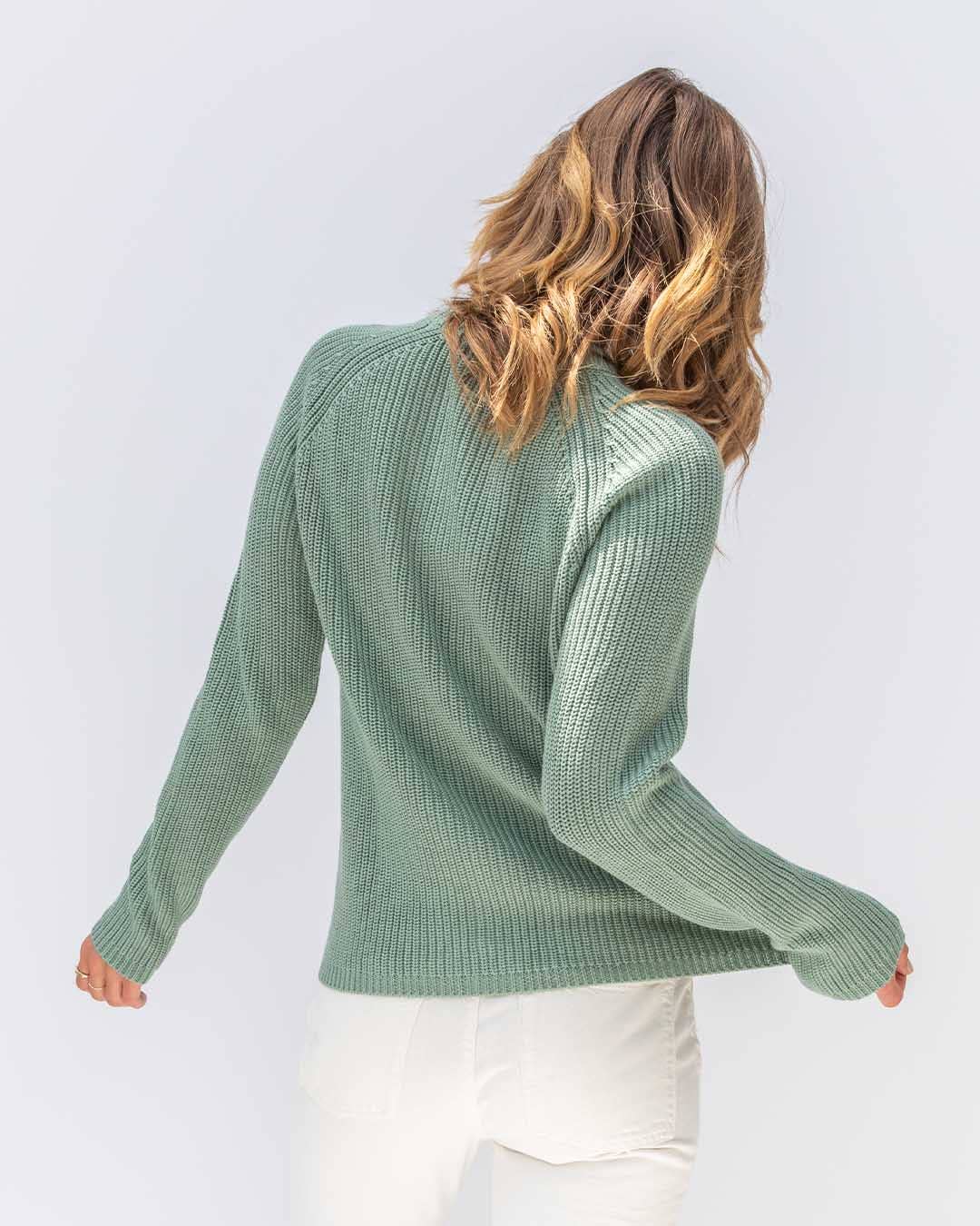 Cotton Fisherman Crew - Sage
