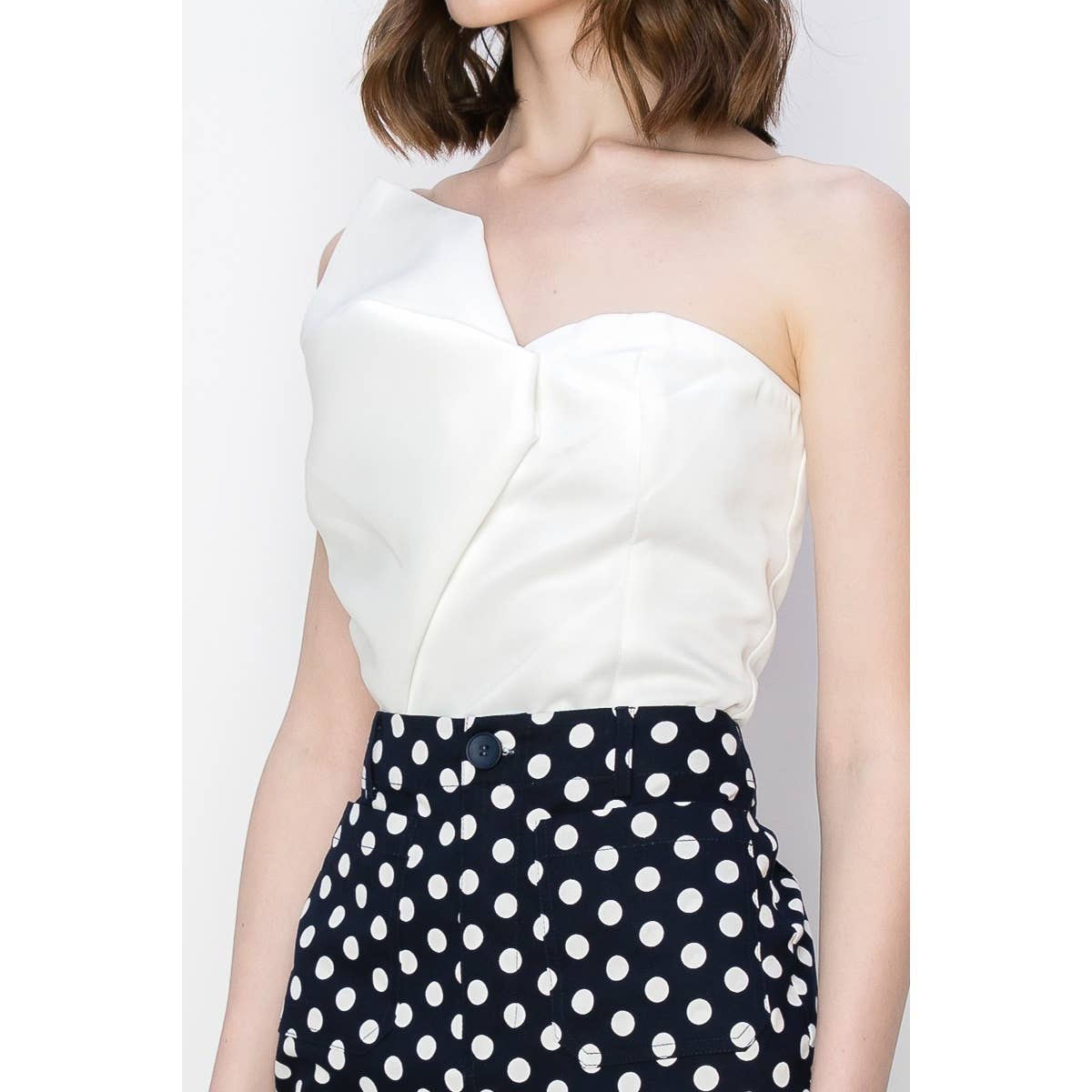 Bow Bustier Draped TubeTop