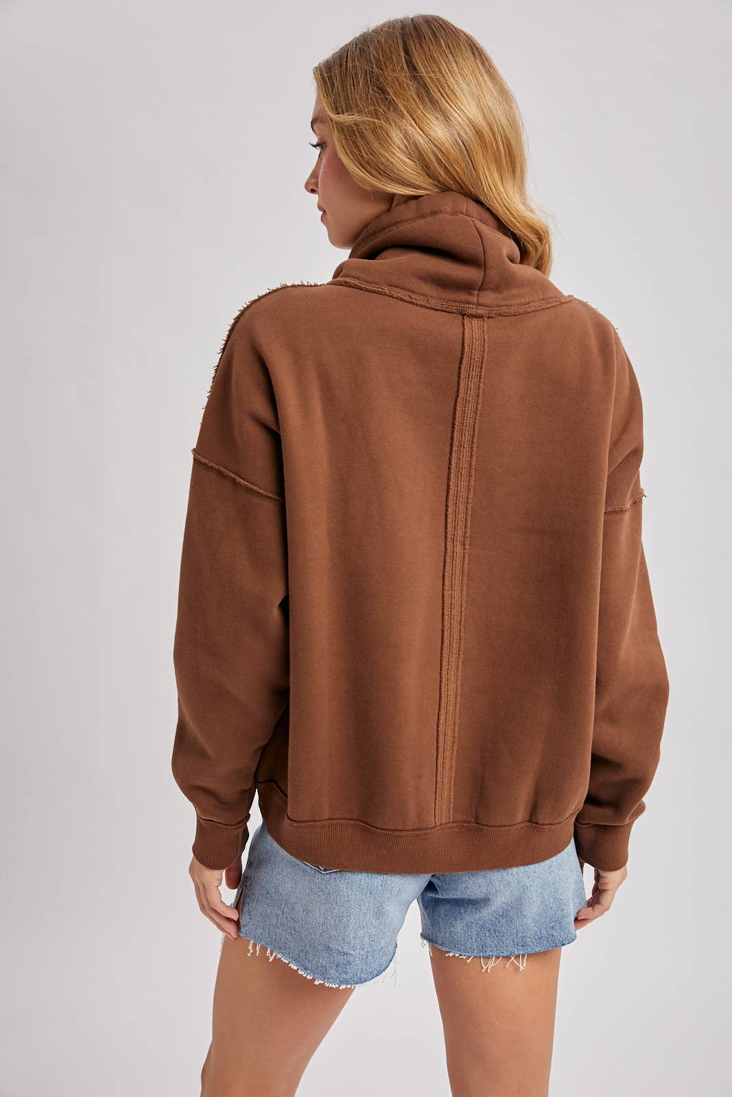 Cowl Neck Pullover Sweatshirt