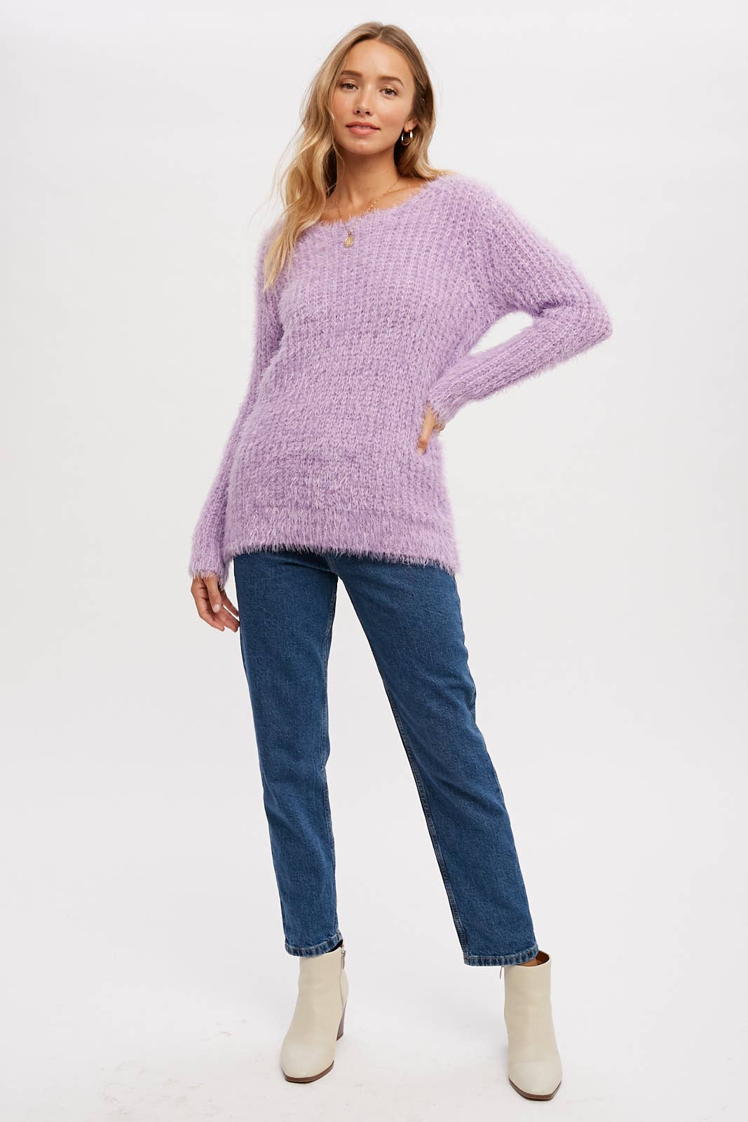 Lavender Fuzzy Sweater