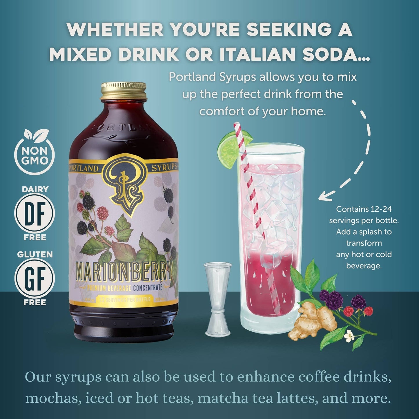 Marionberry Syrup - Cocktail / Mocktail Drink Mix