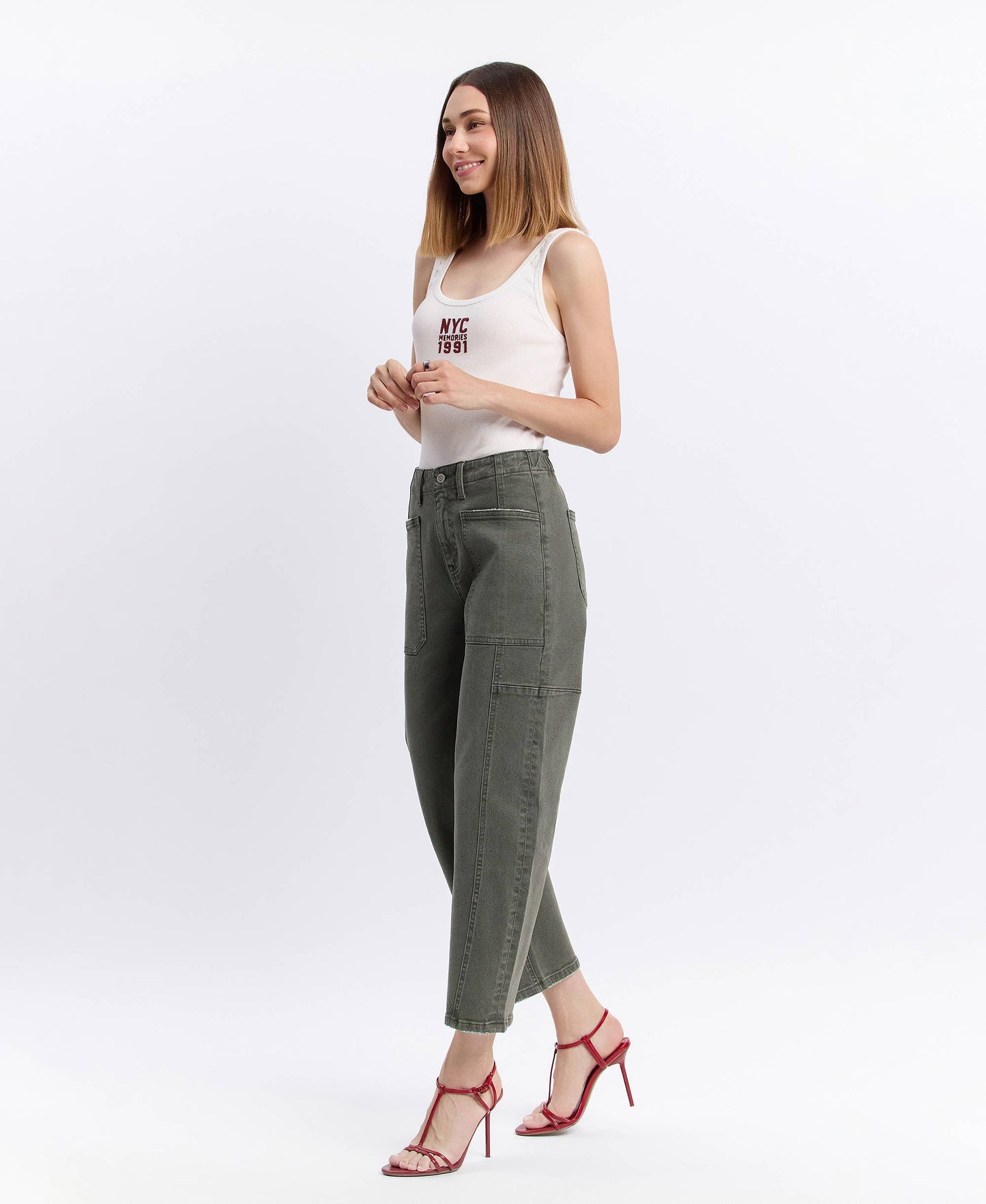 FLYING MONKEY Olivia High Rise Barrel Jean