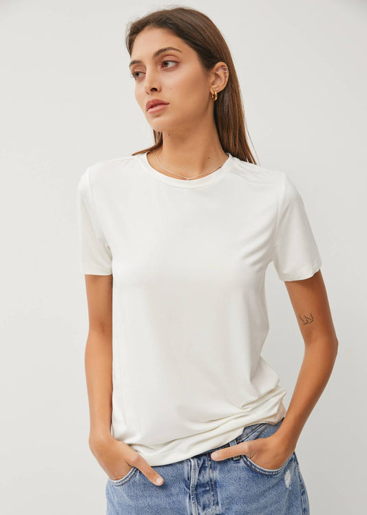 Bamboo Modal Basic T-shirt - Off White