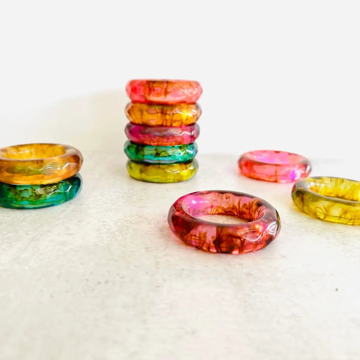 Gemstone Napkin Rings - Set of 4