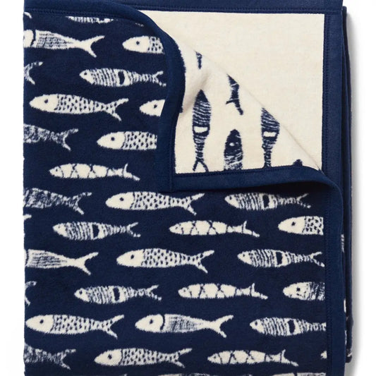 Herring Run Navy Blanket