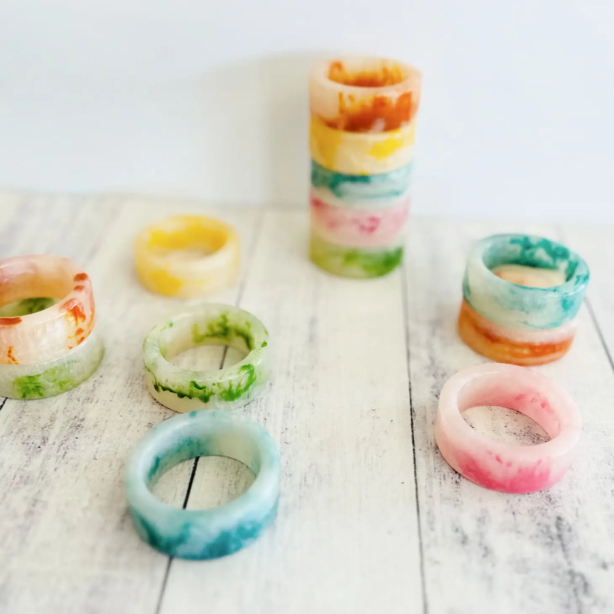 Sherbert Packet Rings Sherbet Napkin Rings - Set of 4 – ART Cloth + Craft