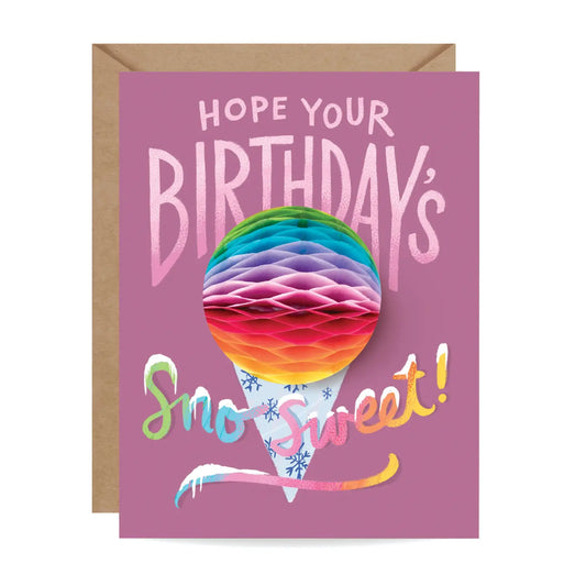 Pop-up Snow Cone Birthday Card