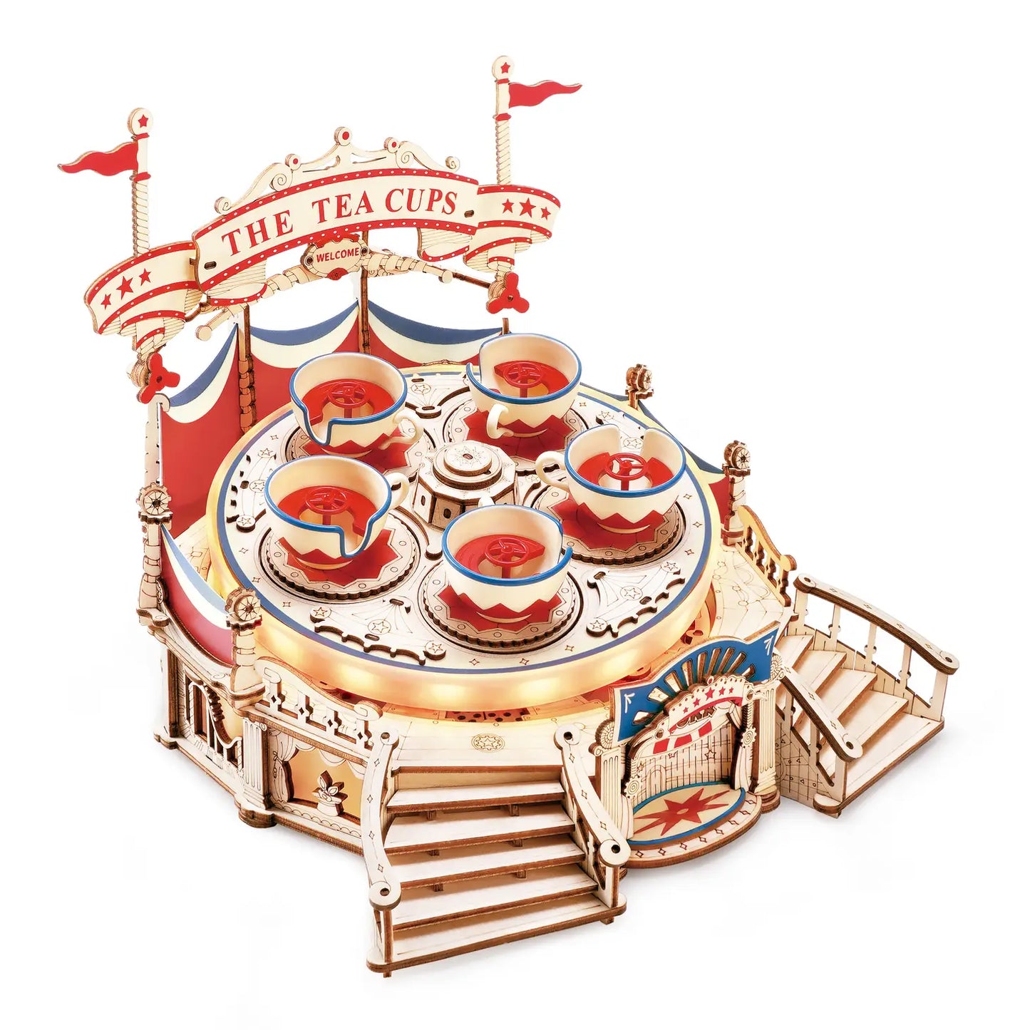 Electro-Mechanical Wooden Puzzle: Tilt-A-Whirl