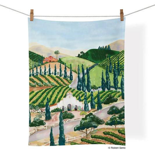 Vineyard Tea Towel