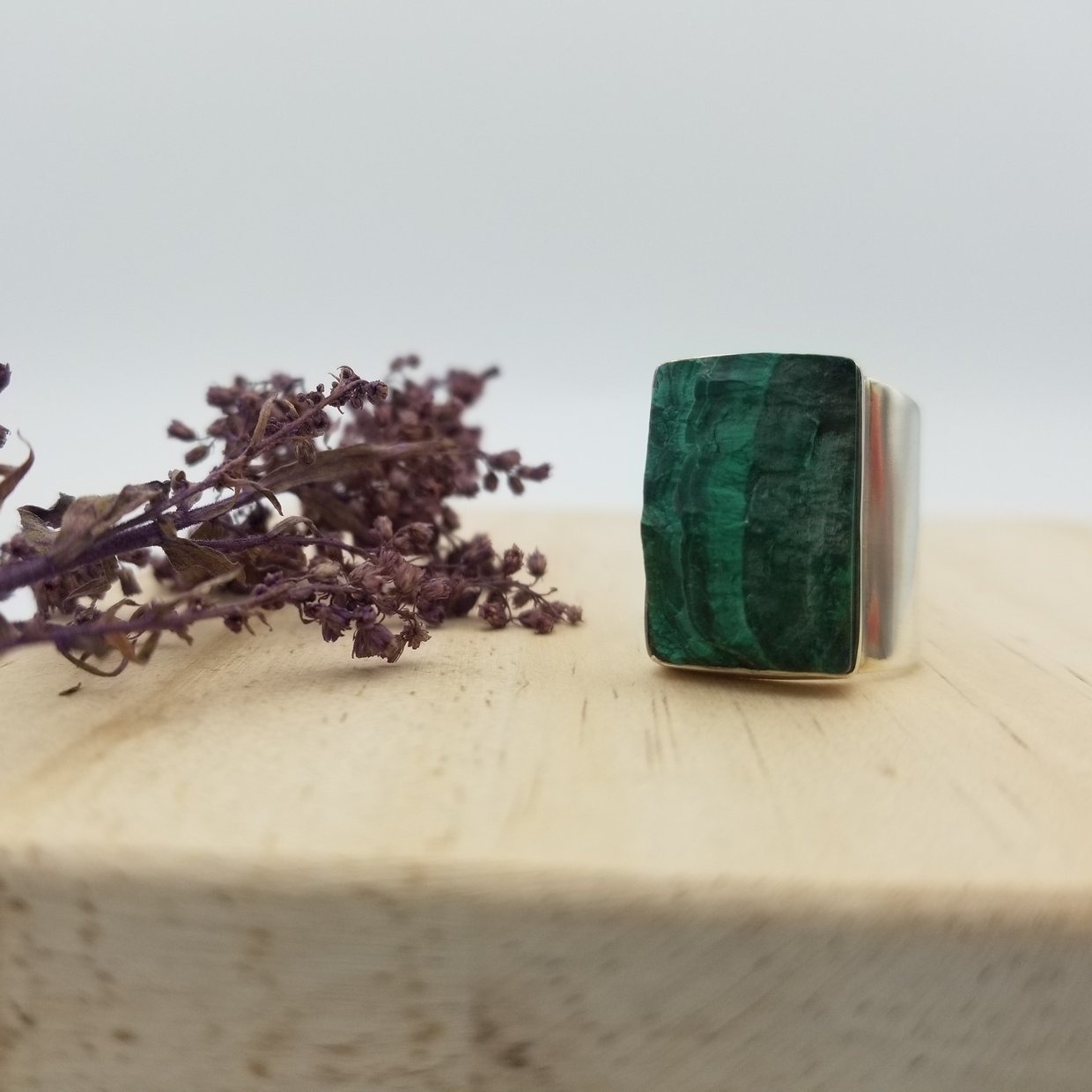 Malachite Cuff Ring