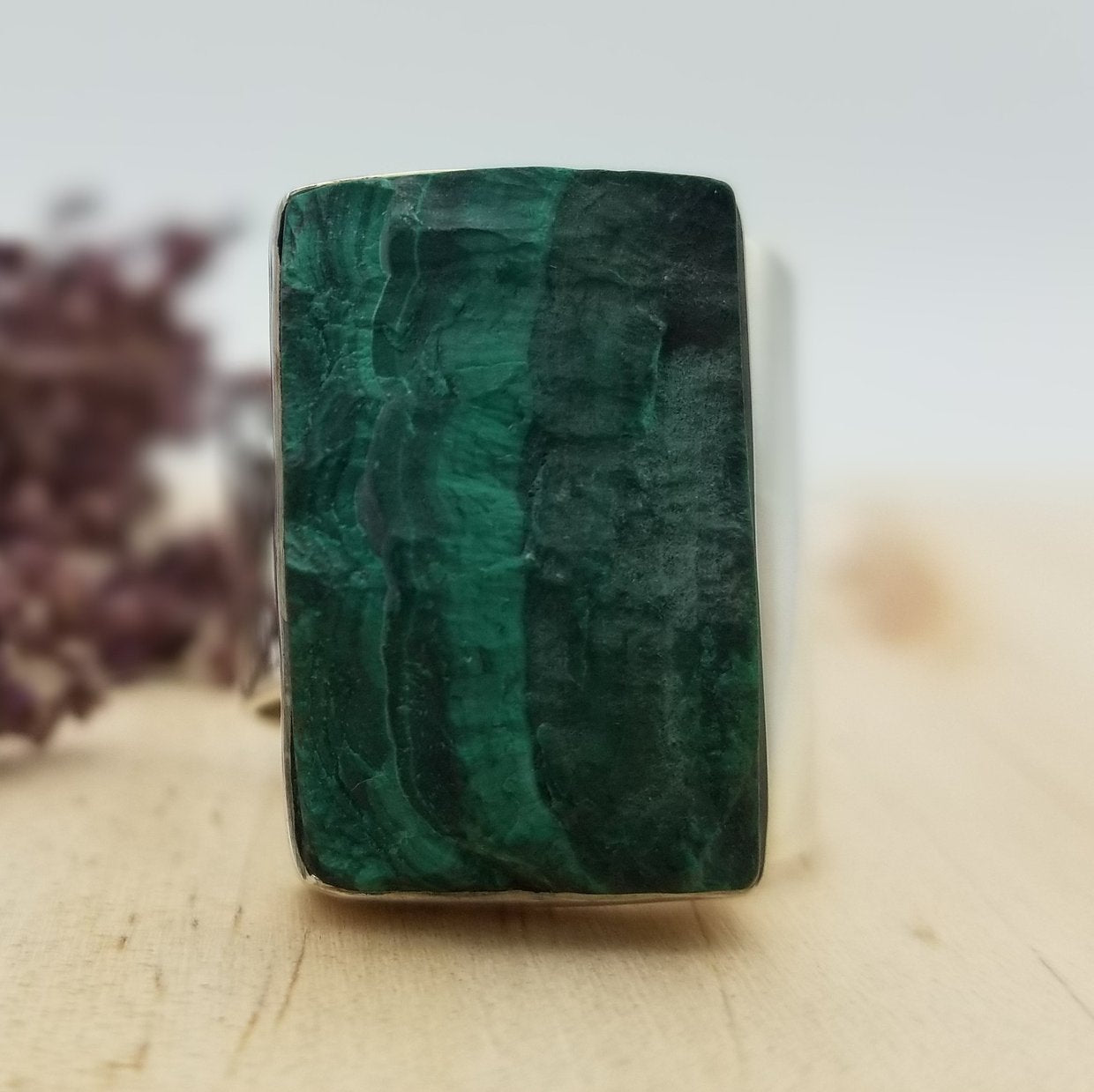 Malachite Cuff Ring