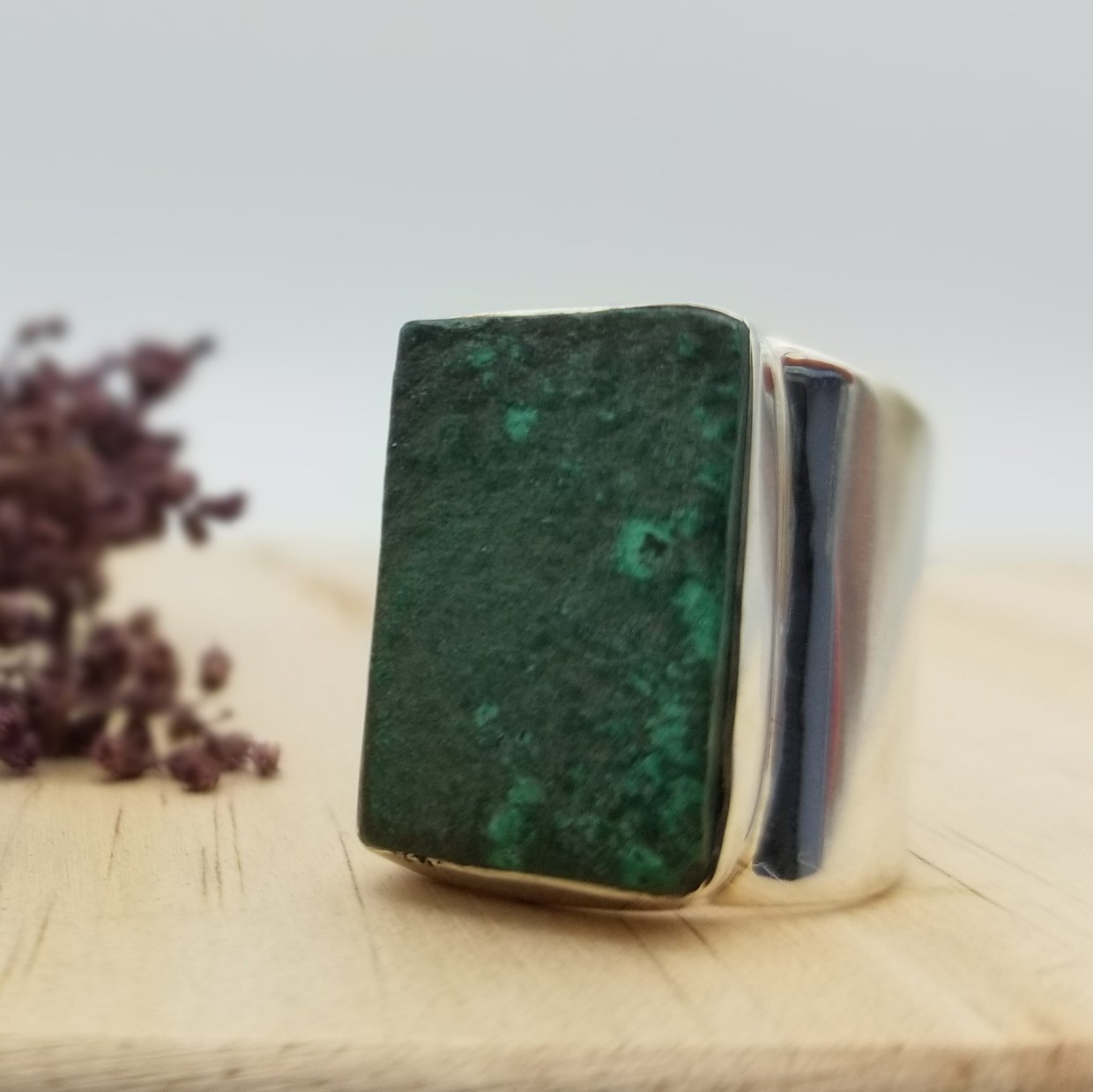 Malachite Cuff Ring