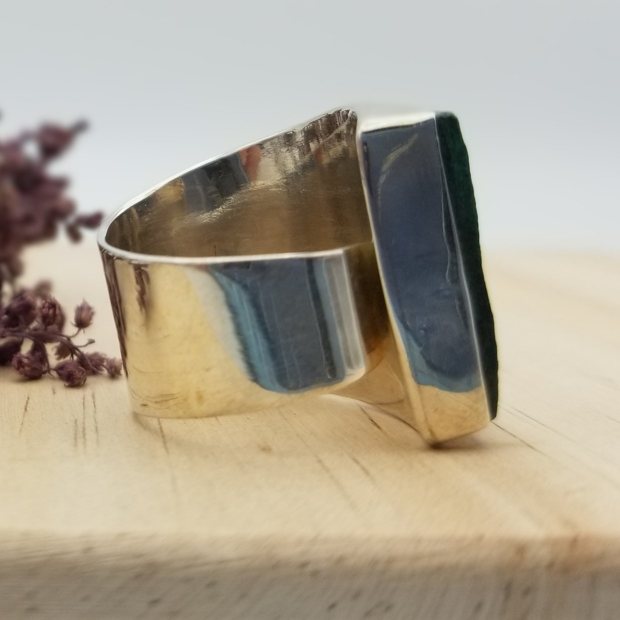 Malachite Cuff Ring