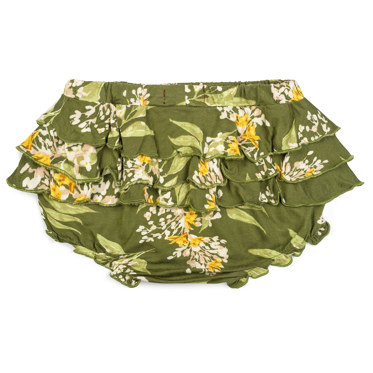 Green Floral Bamboo Ruffle Bloomer